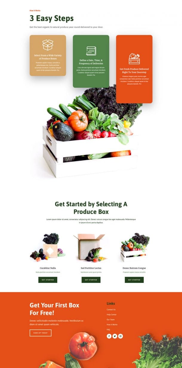 Get A Free Produce Box Layout Pack For Divi