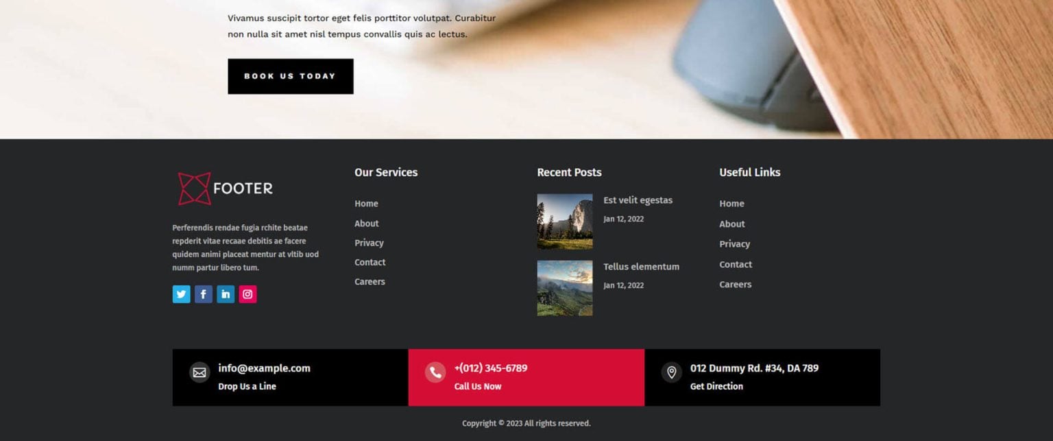 Divi Product Highlight Divi Footers Pack