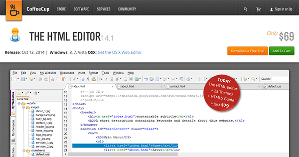 coffeecup html editor for mac