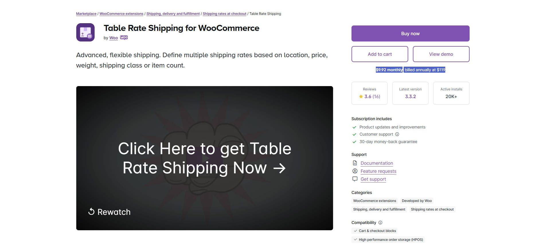 Table Rate Shipping for WooCommerce