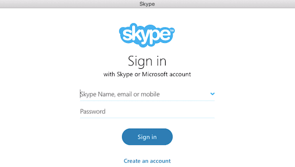 Skype app
