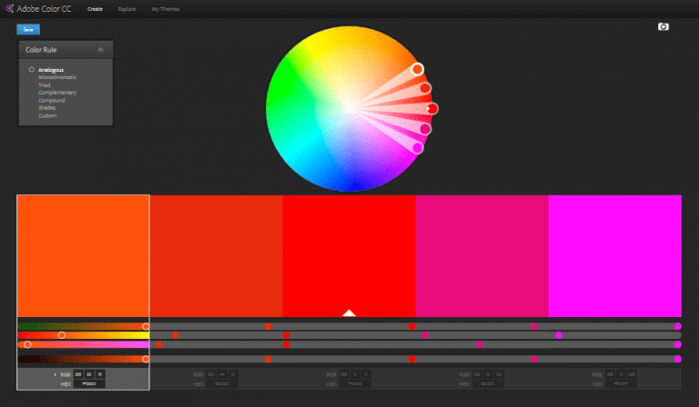 adobe color palette generator from image