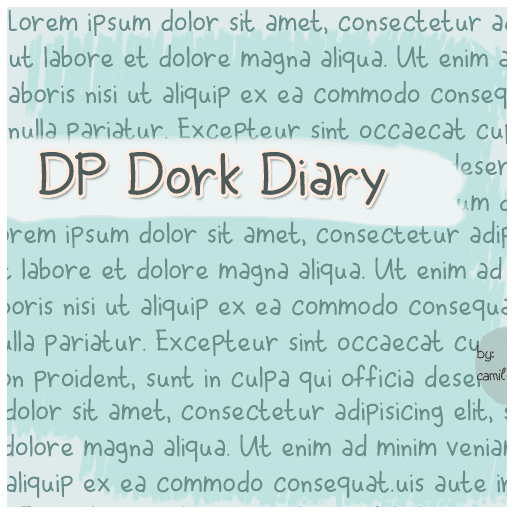 DP Dork Diary handwritten font