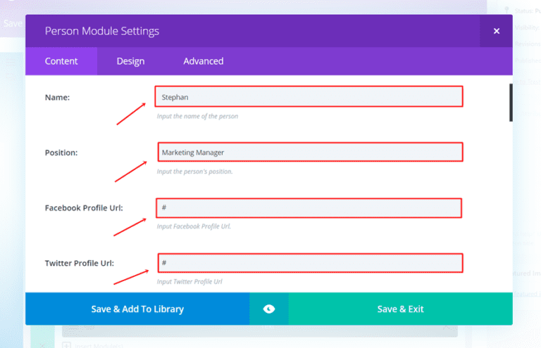 How to Create a Person Module with Bio on Click