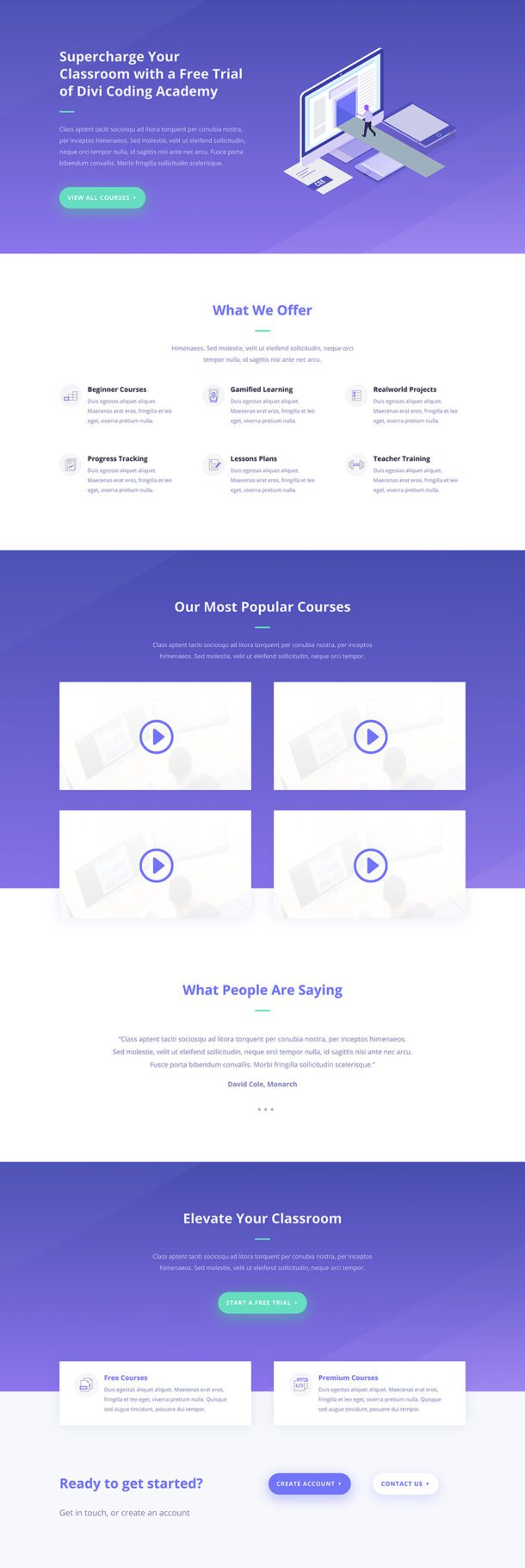 Download a Free Breathtaking Learning Management (LMS) Layout Pack for Divi