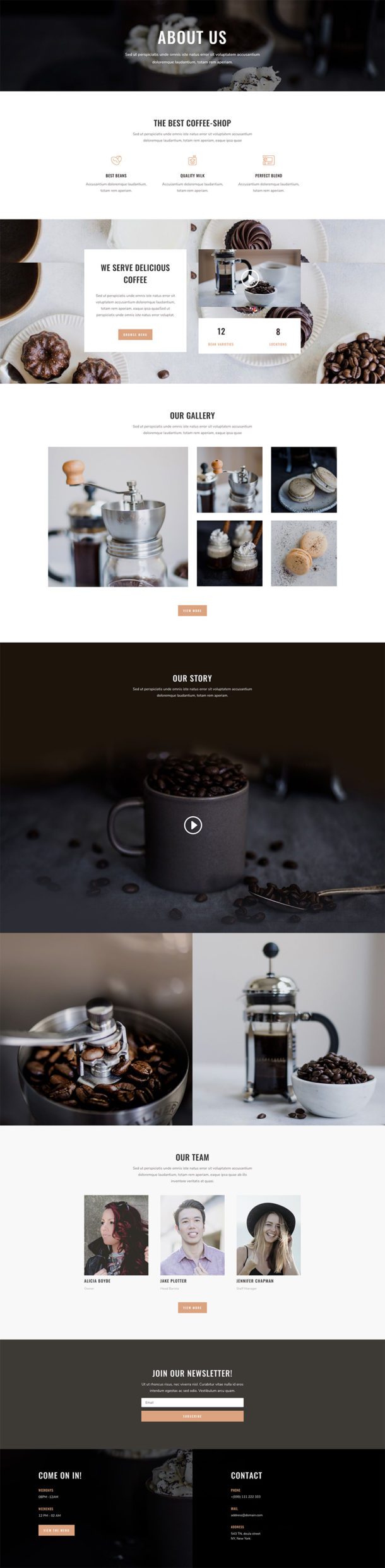 Download A Tasty & Free Coffee Shop Layout Pack For Divi