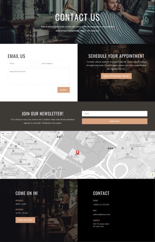 How to Build a Barbershop Website with Divi