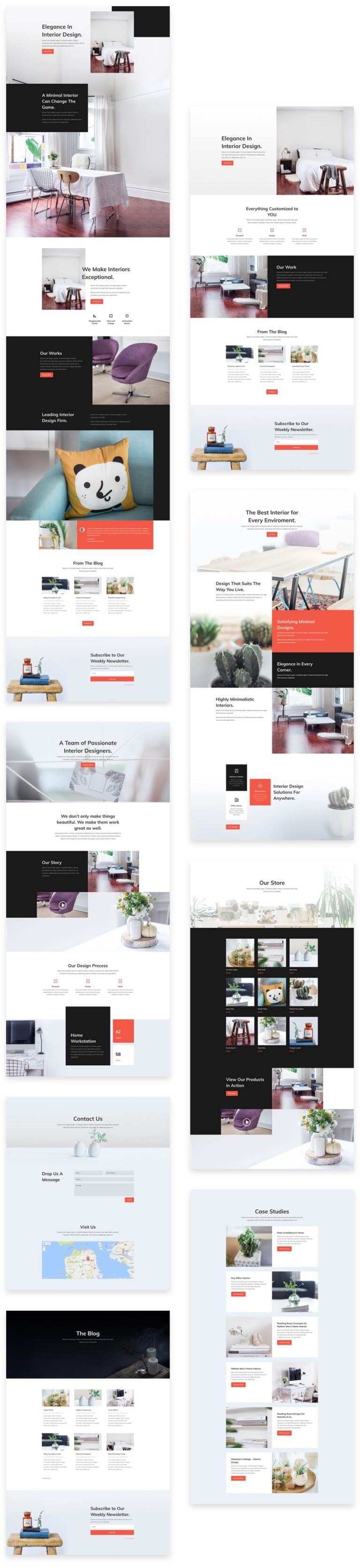 Download A Free & Refreshing Interior Design Layout Pack For Divi