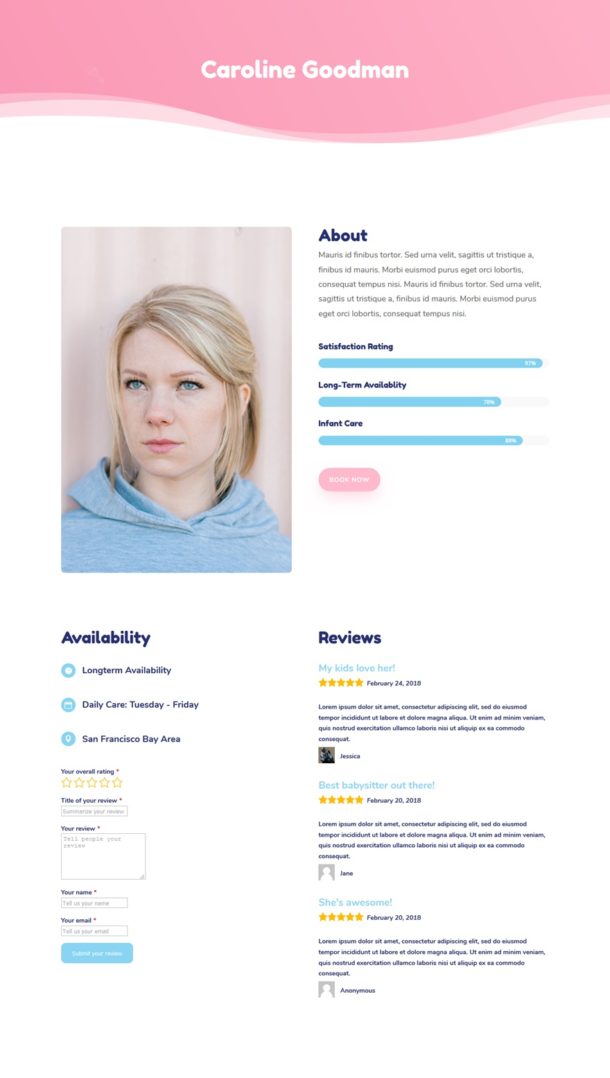 How To Add Star Reviews To Profile Pages With Divi's Babysitter Layout Pack