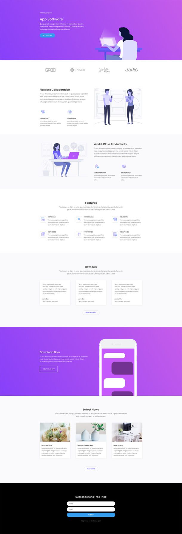 Download a Free & Magnificent Software Marketing Layout Pack for Divi