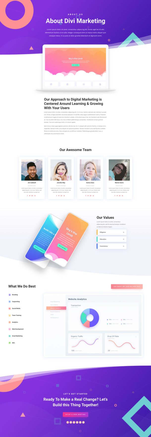 Get a FREE & Professional Digital Marketing Layout Pack for Divi