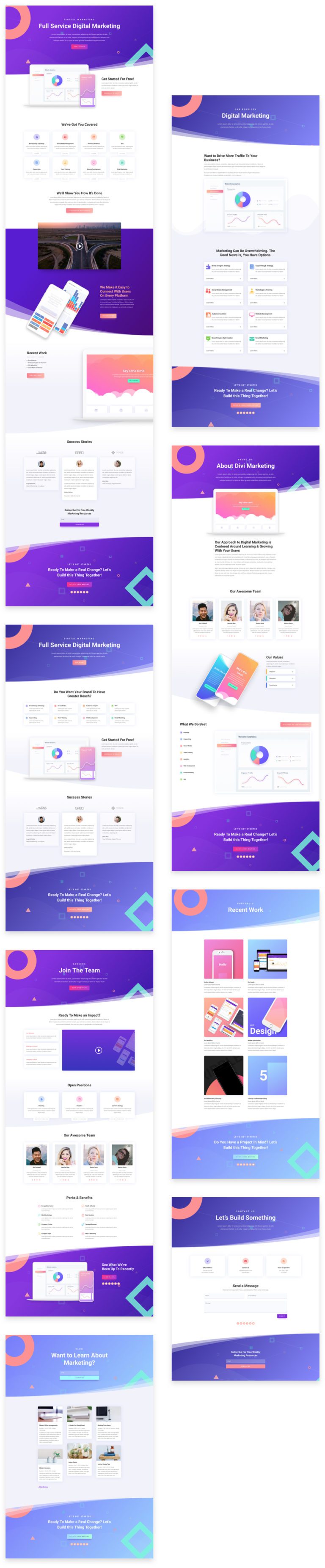 Get a FREE & Professional Digital Marketing Layout Pack for Divi