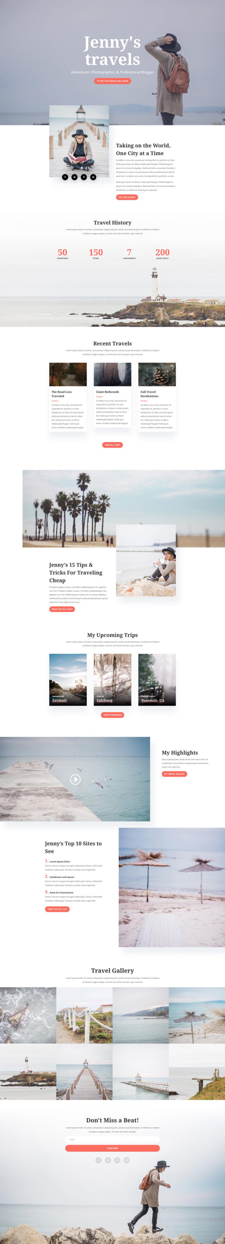 Get a FREE & Adventurous Travel Blog Layout Pack for Divi