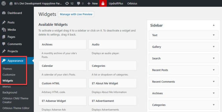 How To Import And Export WordPress Widgets Between Sites | Elegant ...