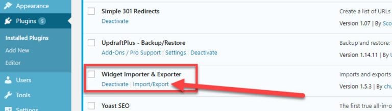 How To Import And Export WordPress Widgets Between Sites | Elegant ...