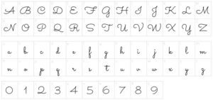 cursive microsoft word fonts