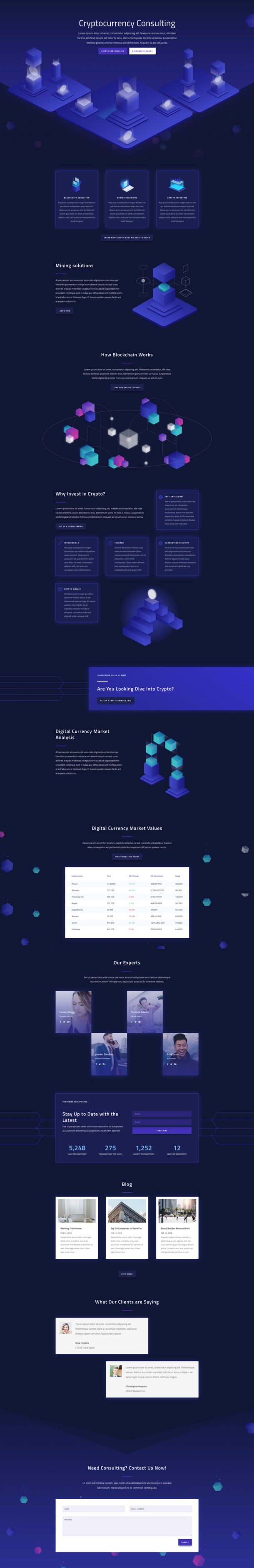 Get a FREE Cryptocurrency Layout Pack for Divi