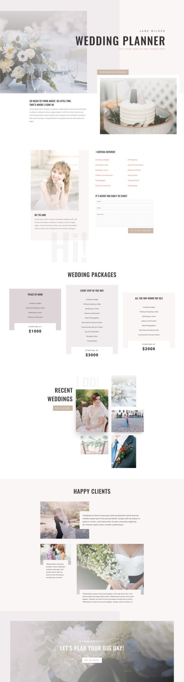 Get a FREE Wedding Planner Layout Pack for Divi | Elegant Themes Blog