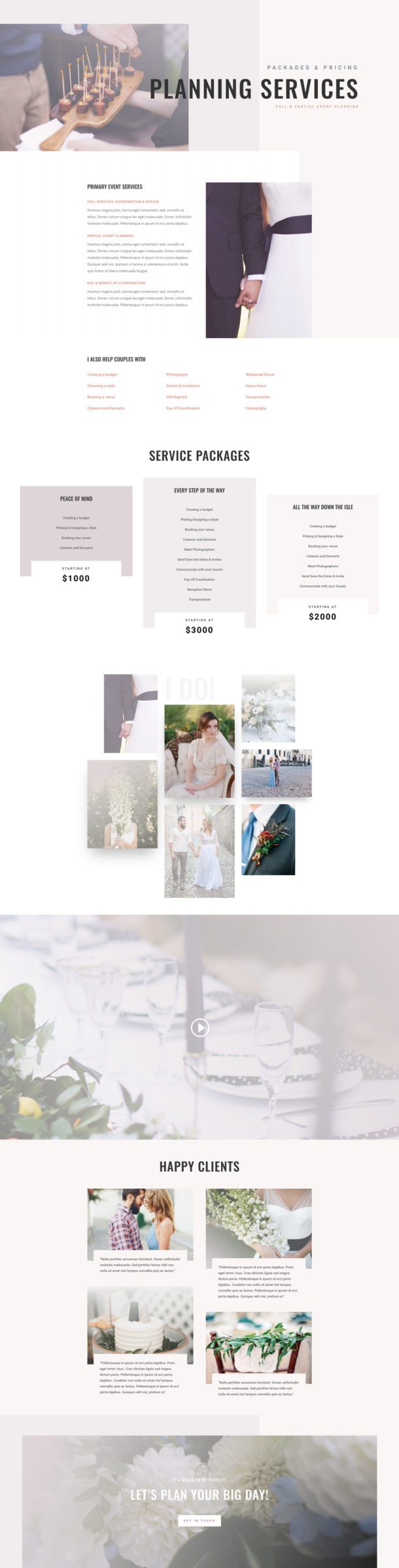 Get a FREE Wedding Planner Layout Pack for Divi | Elegant Themes Blog