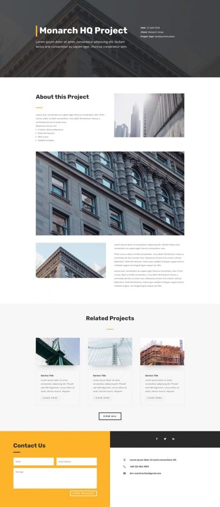 Get a FREE Construction Company Layout Pack for Divi - Ask the Egghead ...