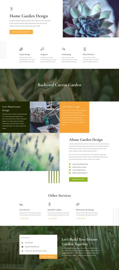 Get a FREE Gardener Layout Pack for Divi