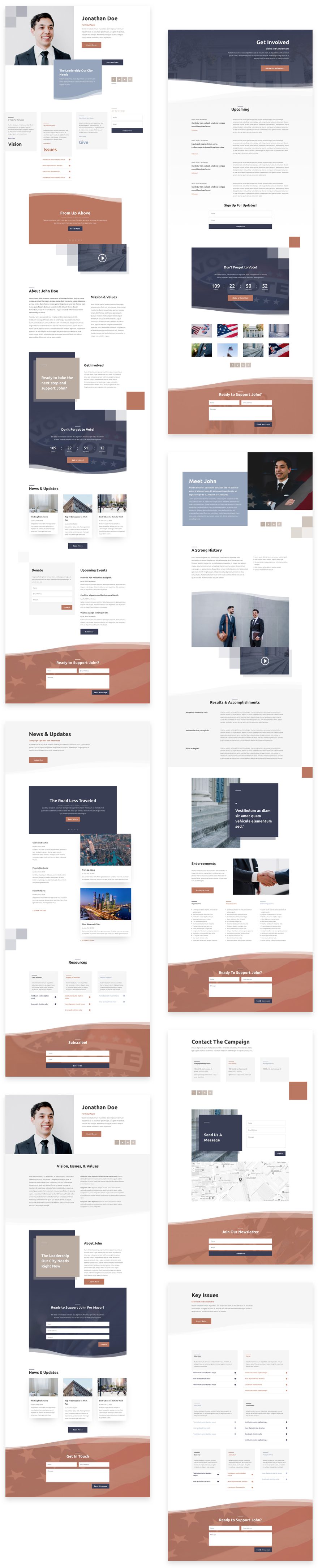 Get A FREE Political Candidate Layout Pack For Divi