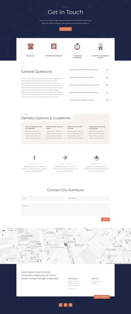 Get a FREE Furniture Store Layout Pack for Divi