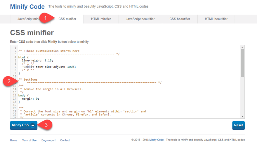 Code Minifier Compress CSS JS HTML Files