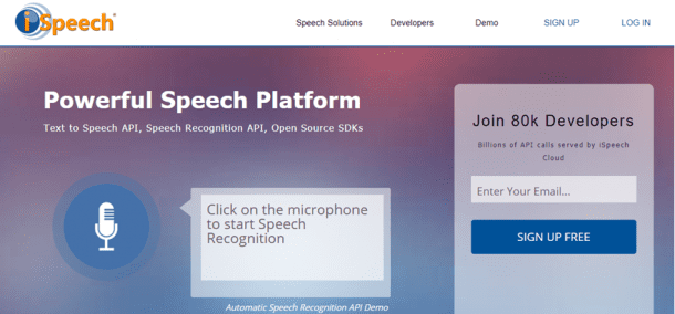 using ispeech chrome with word online
