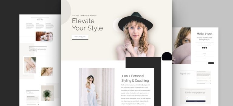 personal stylist layout pack