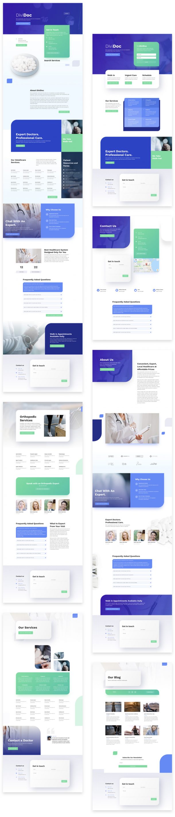 Get a FREE Health Clinic Layout Pack for Divi