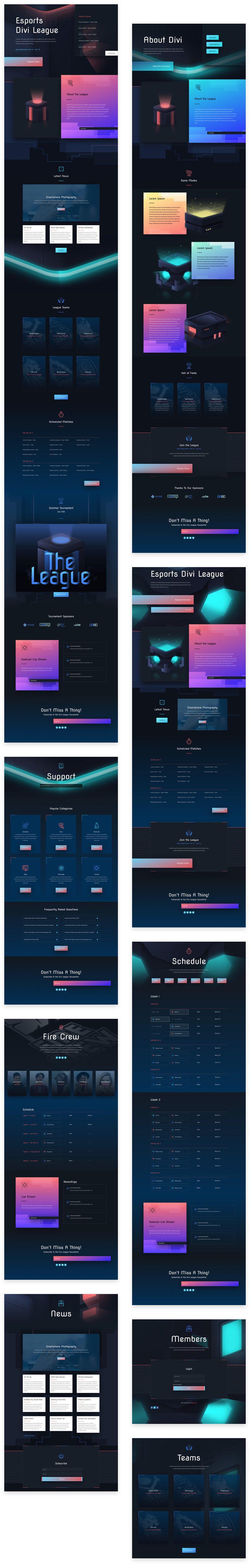 Get a FREE eSports Layout Pack for Divi