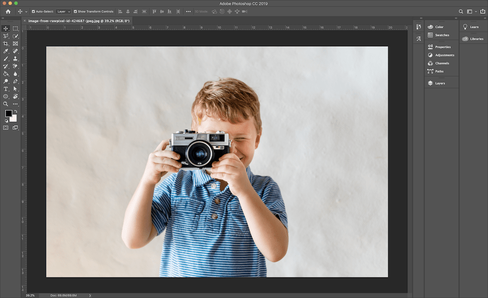 how to photoshop with a white background