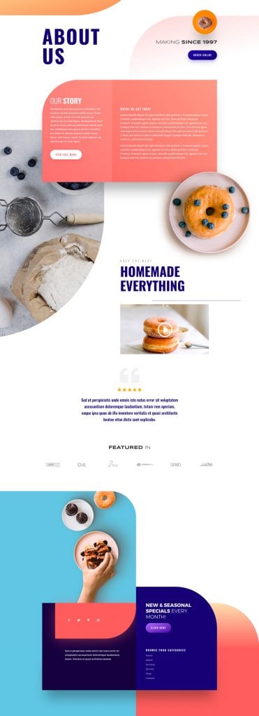 Get a FREE Donut Shop Layout Pack for Divi