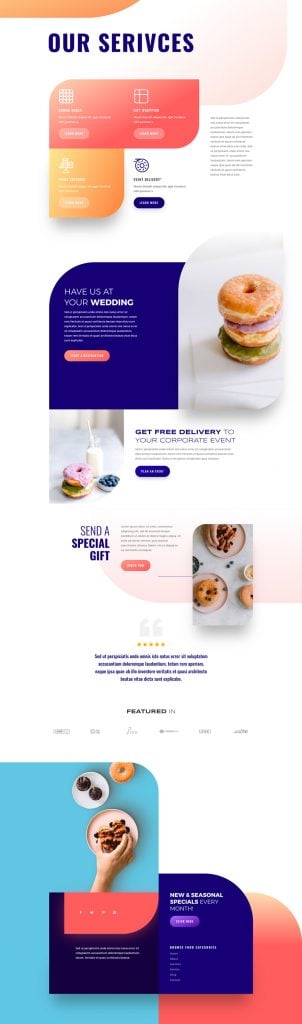 Get a FREE Donut Shop Layout Pack for Divi