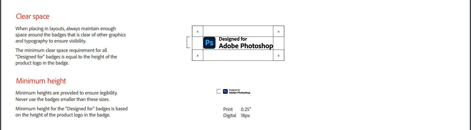 Logo Spacing Example from Adobe