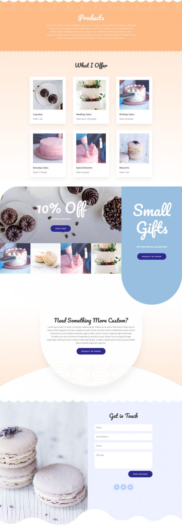 Get a FREE Cake Maker Layout Pack for Divi