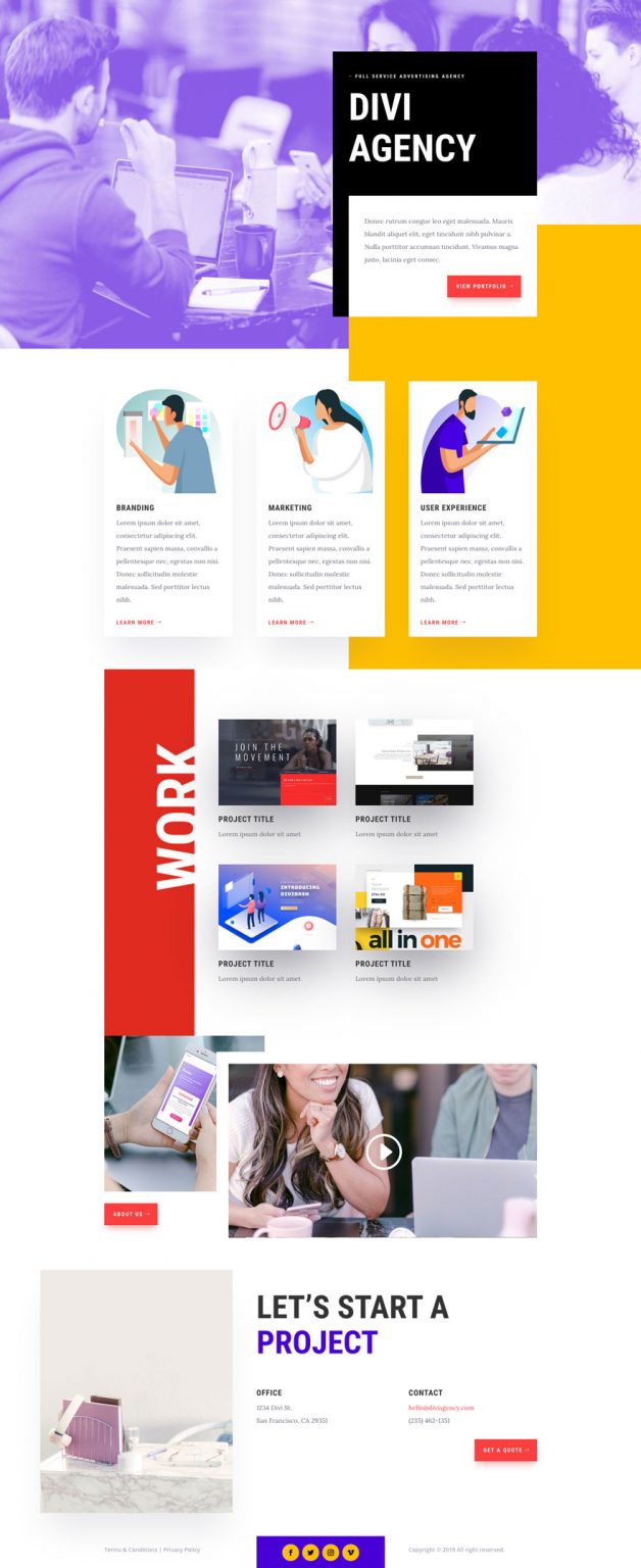 Get a FREE Advertising Agency Layout Pack for Divi ...