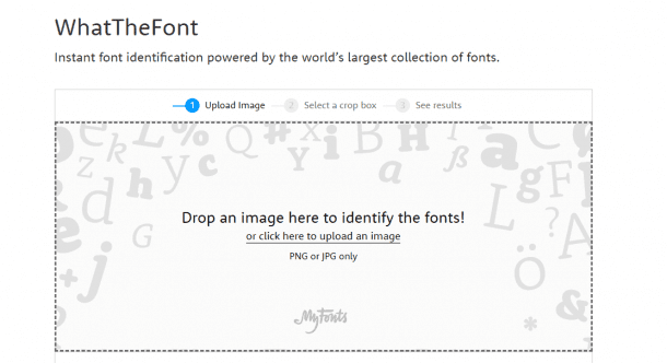 find font using an image