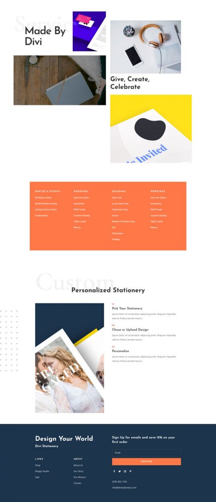 Get a FREE Stationery Shop Layout Pack for Divi