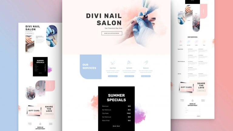 nail salon website