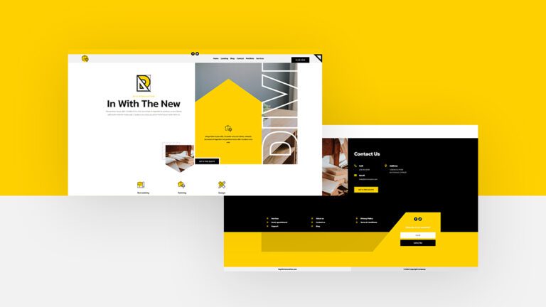 renovation header footer template