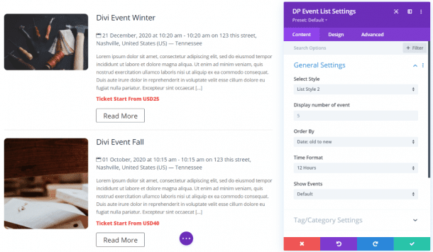 Divi Plugin Highlight: Divi Event Manager