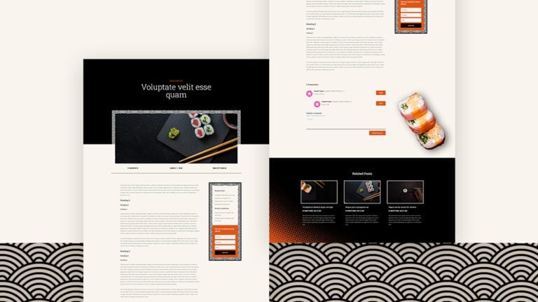 sushi restaurant blog post template