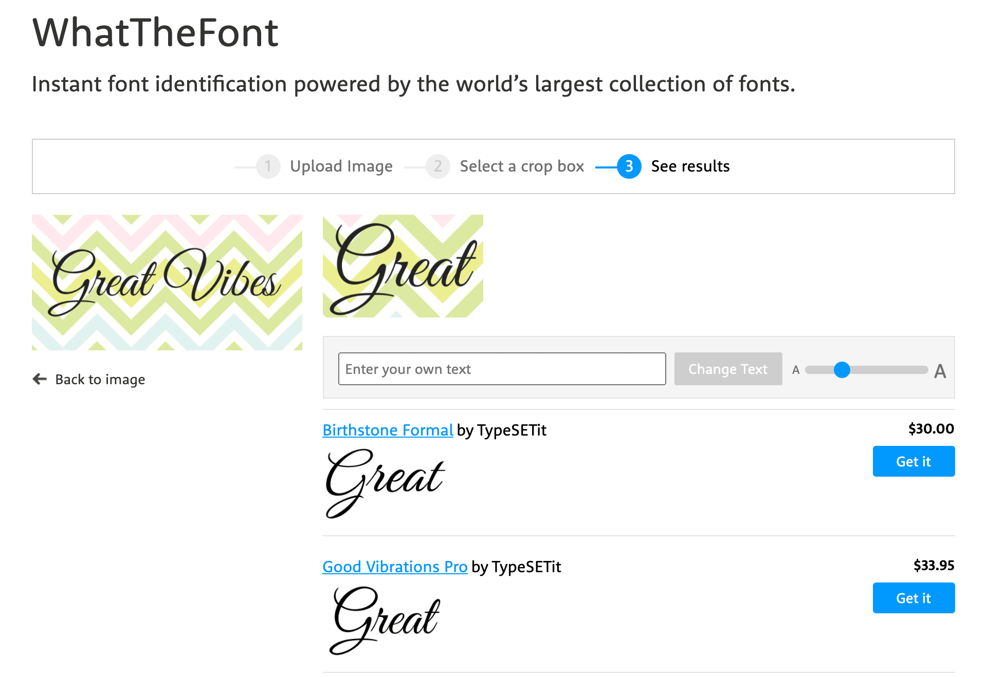 WhatFont - What html font