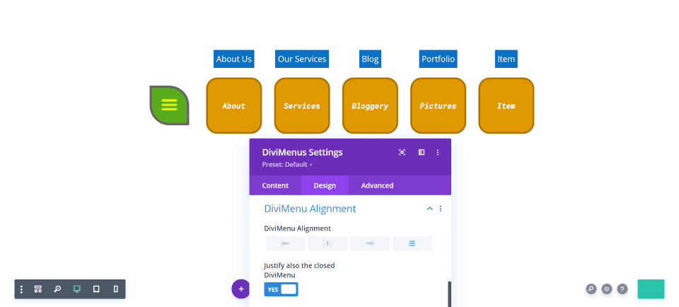 DiviMenu Alignment