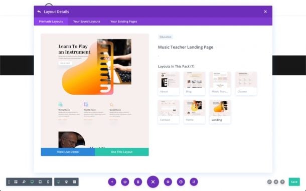 Get a FREE Music Teacher Layout Pack for Divi