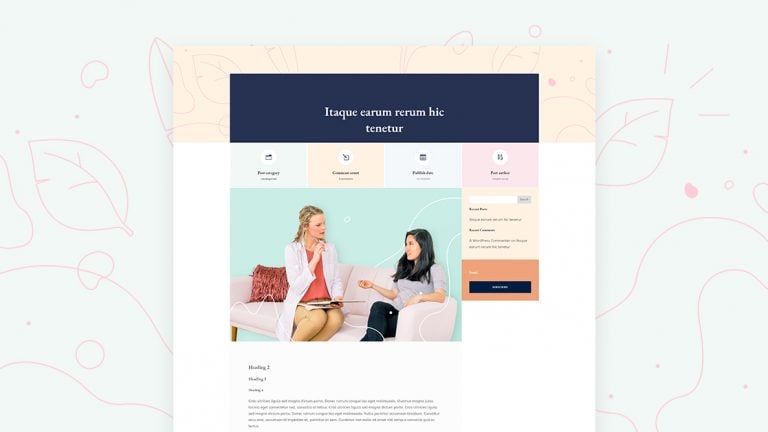 women's health center blog post template