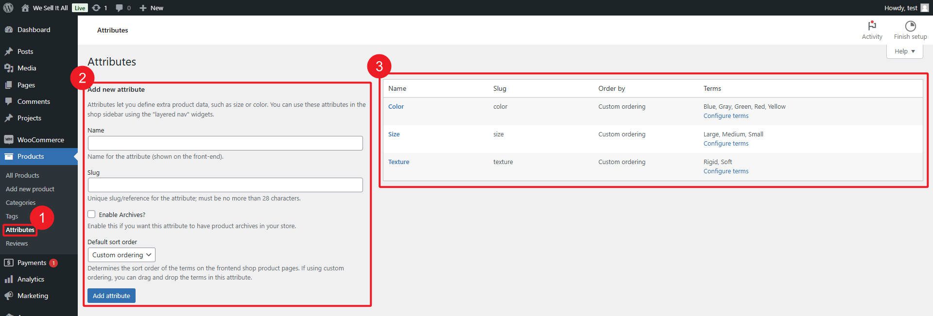 WooCommerce Add Product Attributes to your store