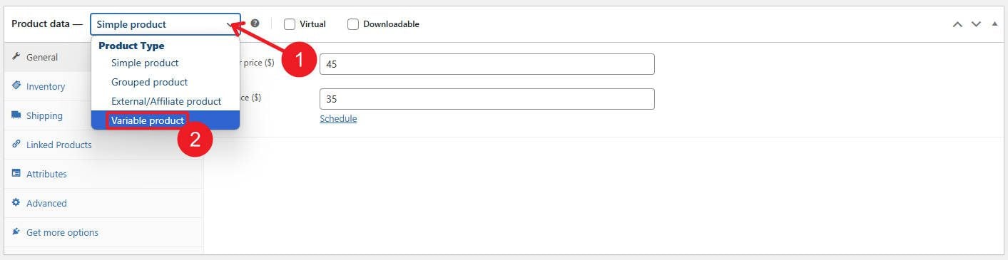 WooCommerce Make a Product a Variable Product